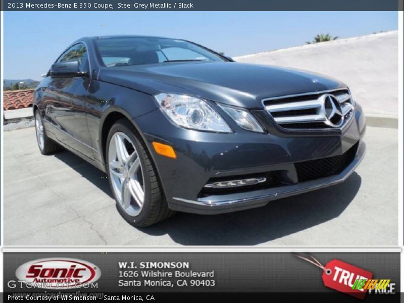 Steel Grey Metallic / Black 2013 Mercedes-Benz E 350 Coupe