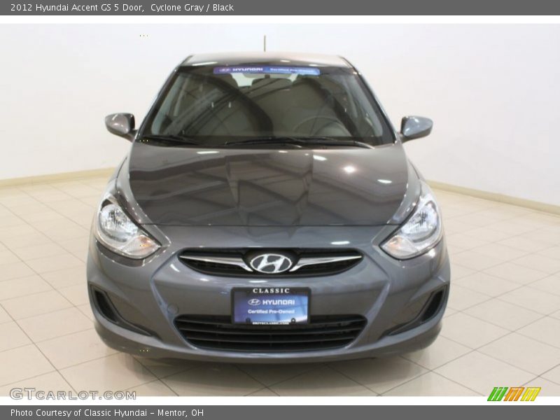 Cyclone Gray / Black 2012 Hyundai Accent GS 5 Door