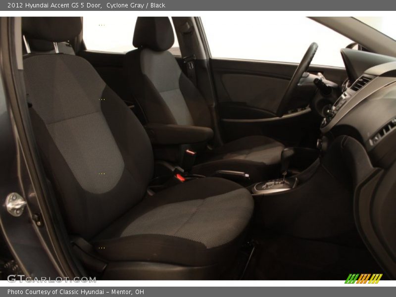 Cyclone Gray / Black 2012 Hyundai Accent GS 5 Door