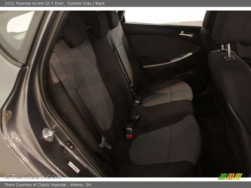 Cyclone Gray / Black 2012 Hyundai Accent GS 5 Door