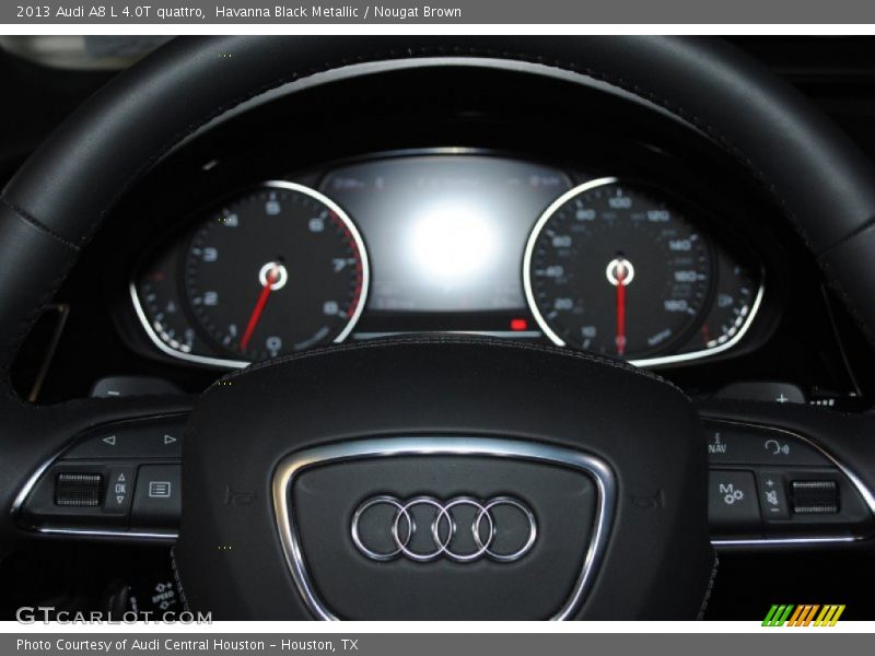 Havanna Black Metallic / Nougat Brown 2013 Audi A8 L 4.0T quattro
