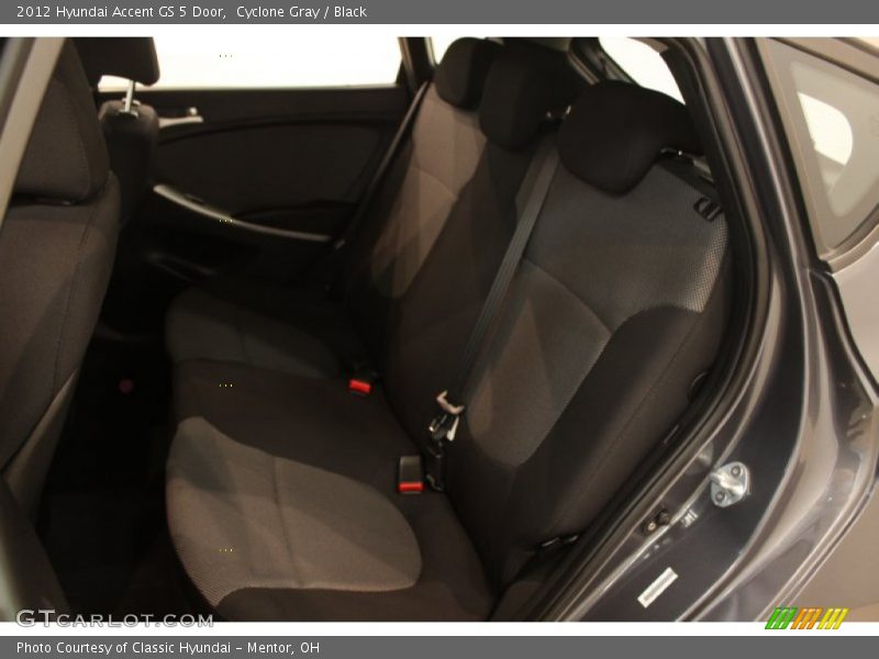 Cyclone Gray / Black 2012 Hyundai Accent GS 5 Door