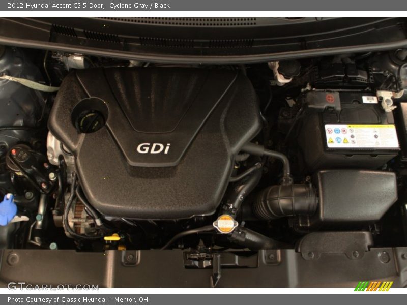 Cyclone Gray / Black 2012 Hyundai Accent GS 5 Door