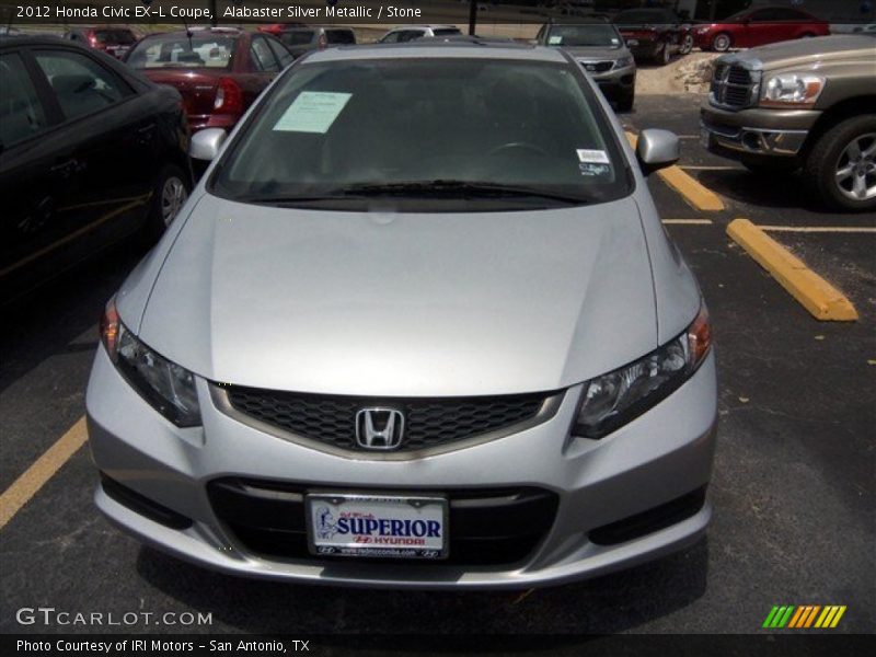 Alabaster Silver Metallic / Stone 2012 Honda Civic EX-L Coupe