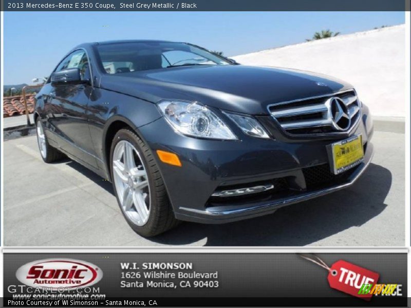 Steel Grey Metallic / Black 2013 Mercedes-Benz E 350 Coupe