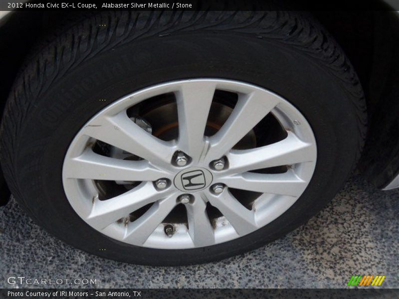 Alabaster Silver Metallic / Stone 2012 Honda Civic EX-L Coupe