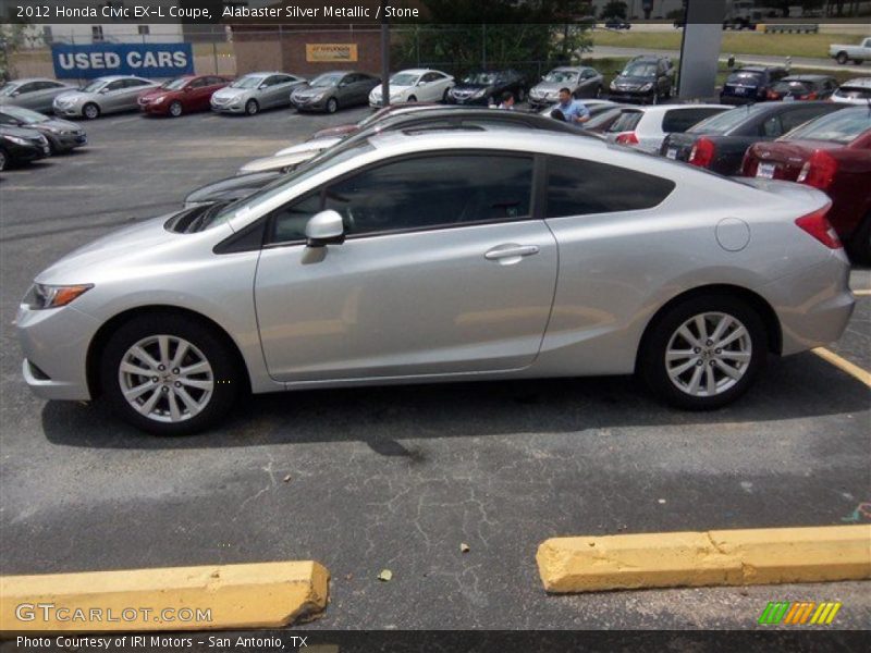 Alabaster Silver Metallic / Stone 2012 Honda Civic EX-L Coupe