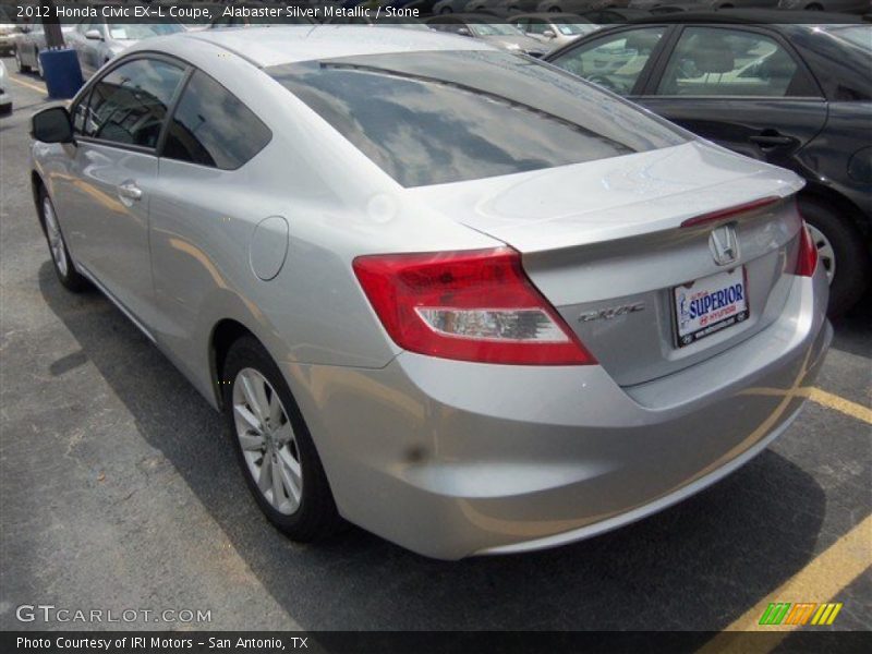Alabaster Silver Metallic / Stone 2012 Honda Civic EX-L Coupe
