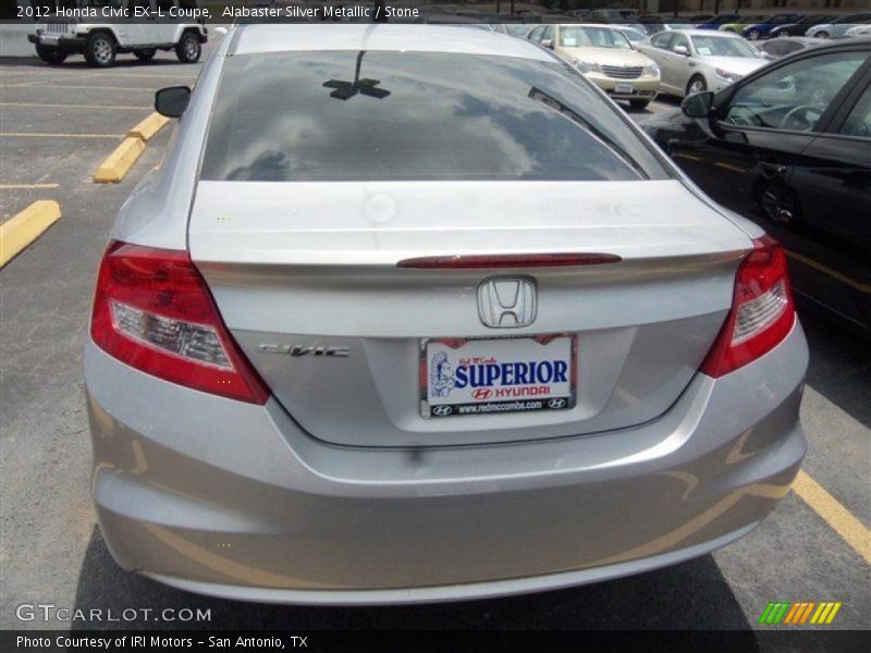 Alabaster Silver Metallic / Stone 2012 Honda Civic EX-L Coupe