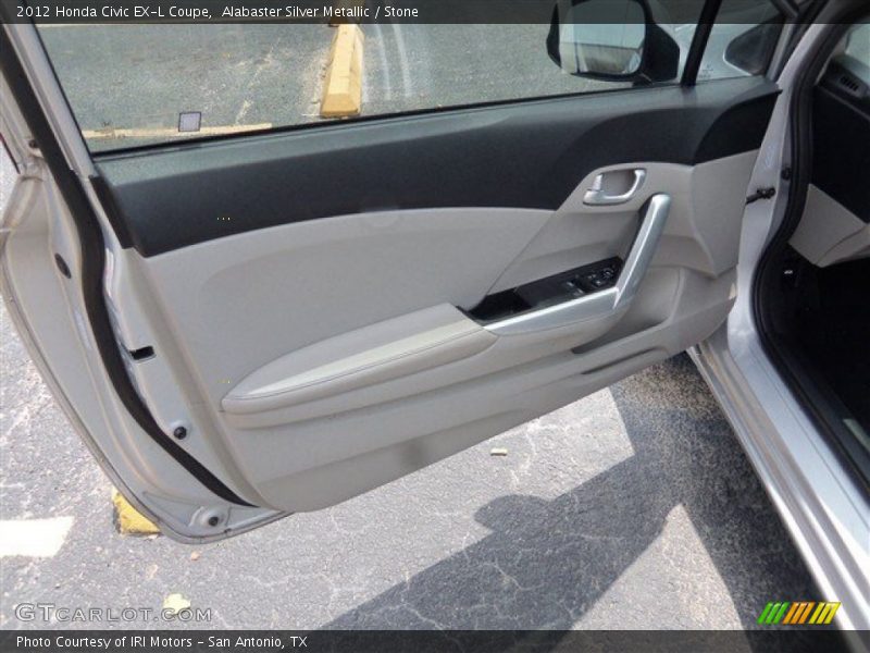 Alabaster Silver Metallic / Stone 2012 Honda Civic EX-L Coupe