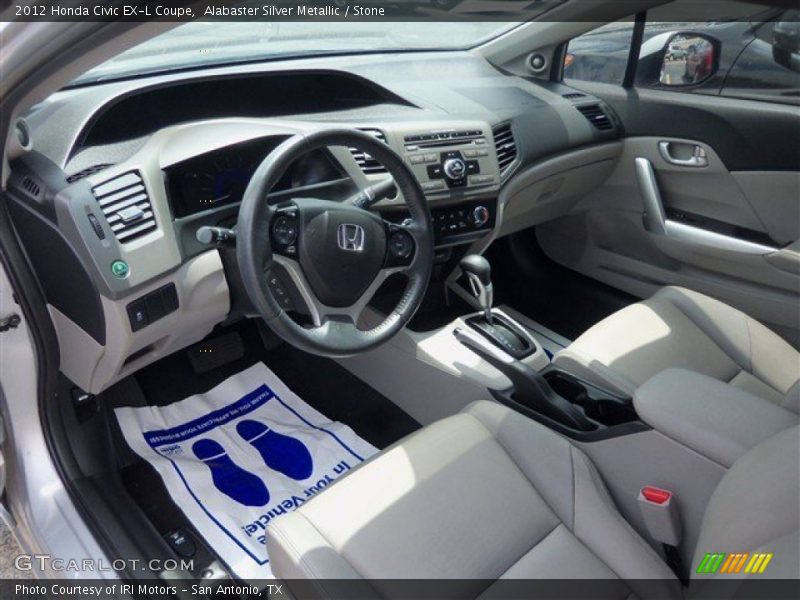Alabaster Silver Metallic / Stone 2012 Honda Civic EX-L Coupe