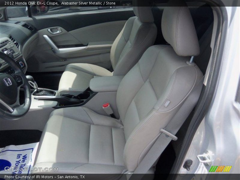 Alabaster Silver Metallic / Stone 2012 Honda Civic EX-L Coupe