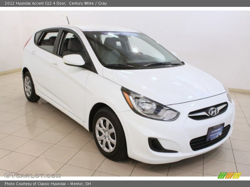 Century White / Gray 2012 Hyundai Accent GLS 4 Door