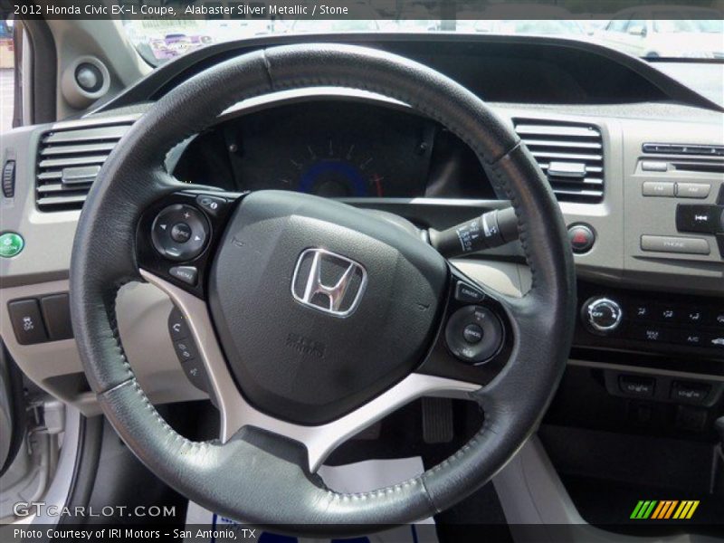 Alabaster Silver Metallic / Stone 2012 Honda Civic EX-L Coupe