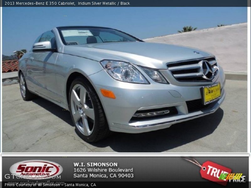 Iridium Silver Metallic / Black 2013 Mercedes-Benz E 350 Cabriolet