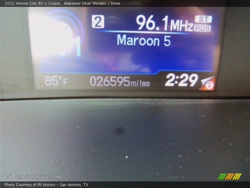 Alabaster Silver Metallic / Stone 2012 Honda Civic EX-L Coupe