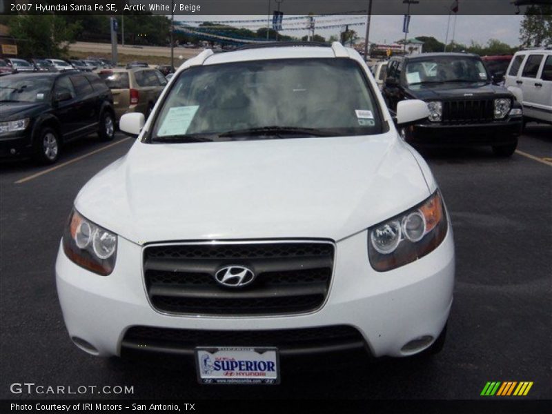 Arctic White / Beige 2007 Hyundai Santa Fe SE