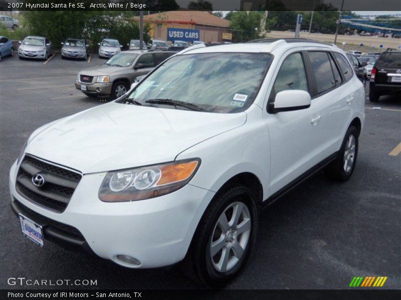 Arctic White / Beige 2007 Hyundai Santa Fe SE