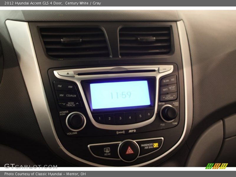 Century White / Gray 2012 Hyundai Accent GLS 4 Door