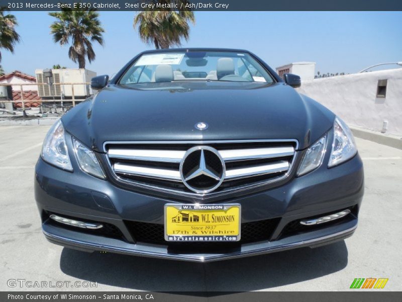 Steel Grey Metallic / Ash/Dark Grey 2013 Mercedes-Benz E 350 Cabriolet