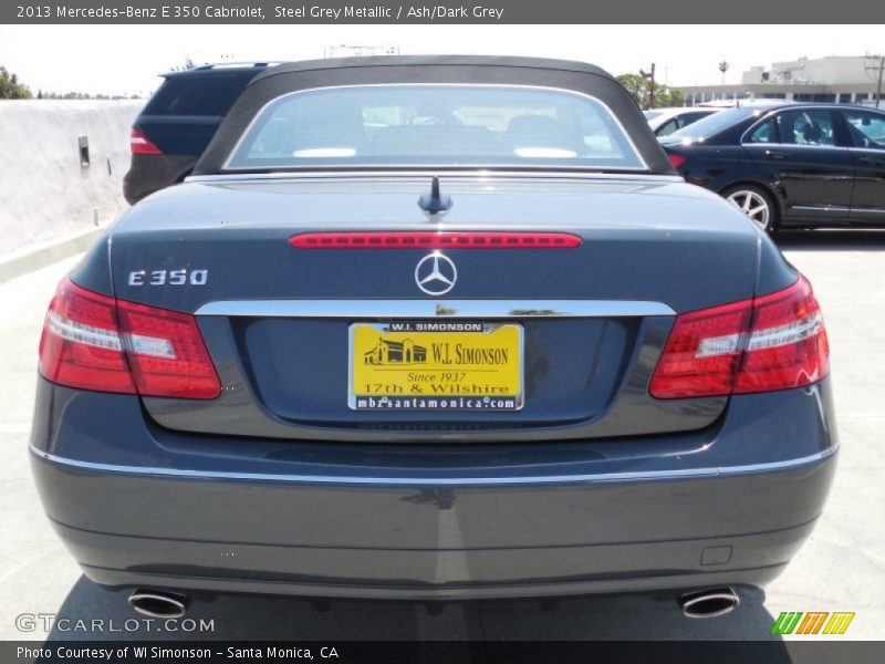 Steel Grey Metallic / Ash/Dark Grey 2013 Mercedes-Benz E 350 Cabriolet