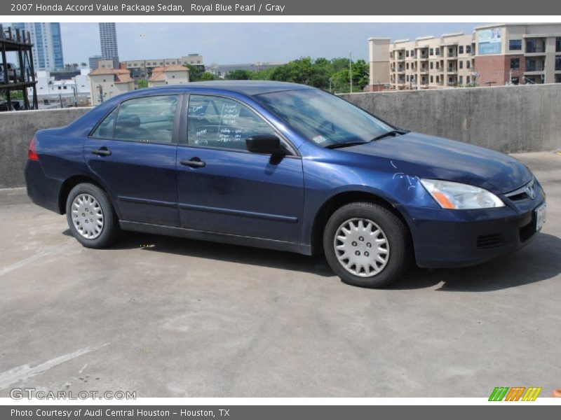 Royal Blue Pearl / Gray 2007 Honda Accord Value Package Sedan