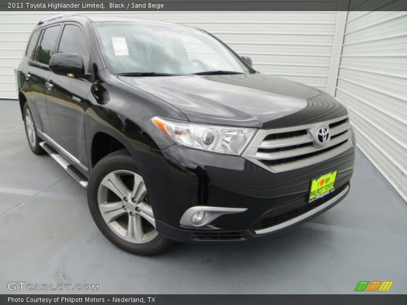 Black / Sand Beige 2013 Toyota Highlander Limited