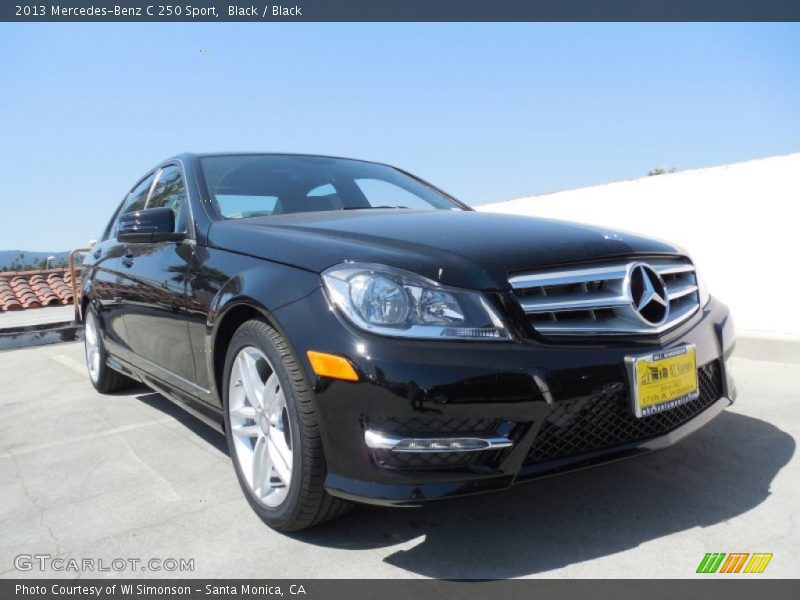 Black / Black 2013 Mercedes-Benz C 250 Sport