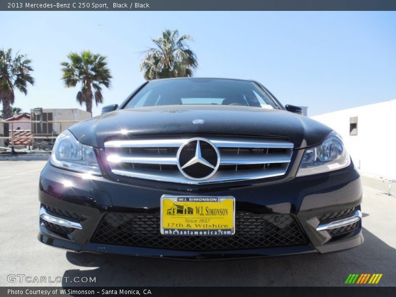 Black / Black 2013 Mercedes-Benz C 250 Sport