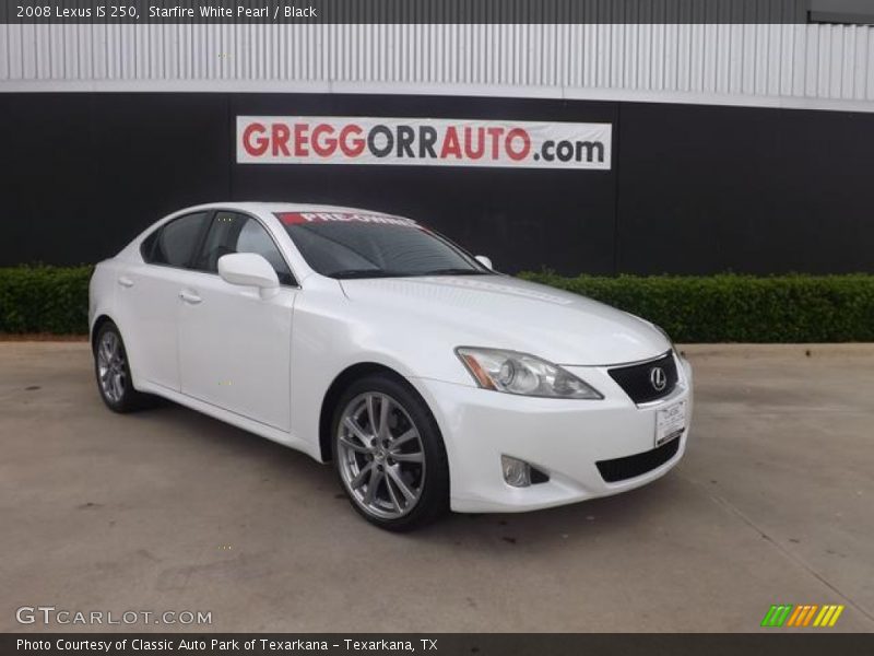 Starfire White Pearl / Black 2008 Lexus IS 250