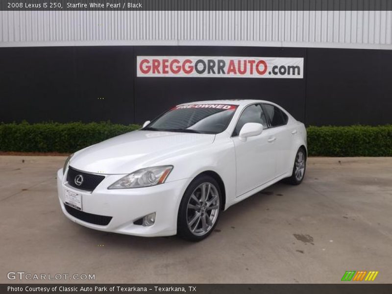 Starfire White Pearl / Black 2008 Lexus IS 250