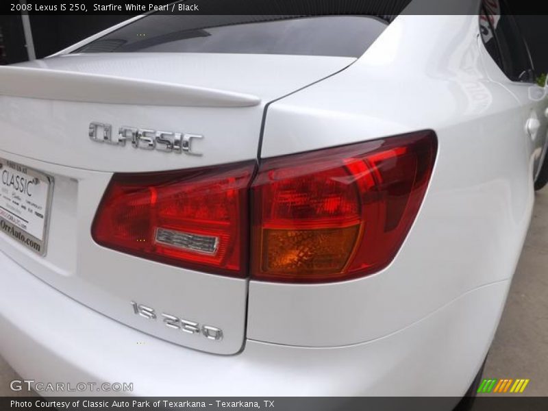 Starfire White Pearl / Black 2008 Lexus IS 250