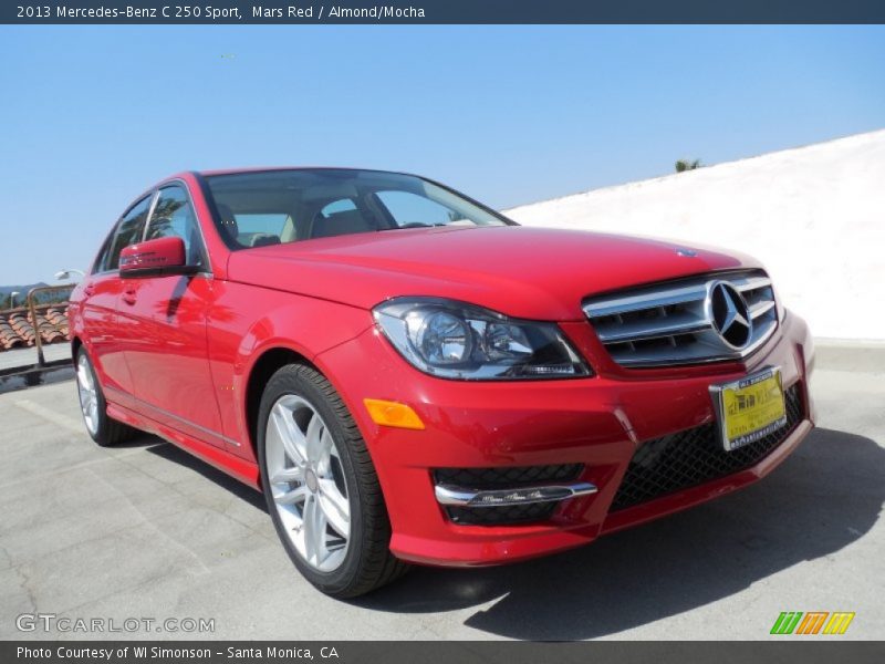 Mars Red / Almond/Mocha 2013 Mercedes-Benz C 250 Sport