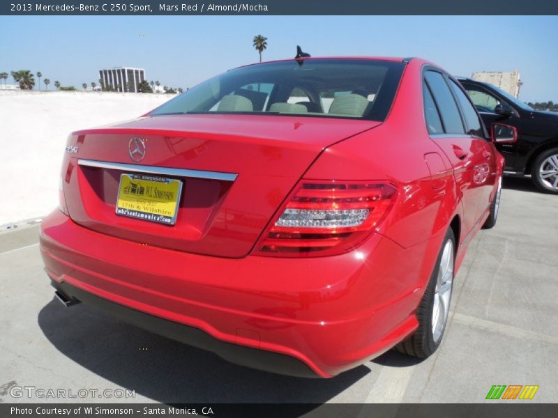 Mars Red / Almond/Mocha 2013 Mercedes-Benz C 250 Sport