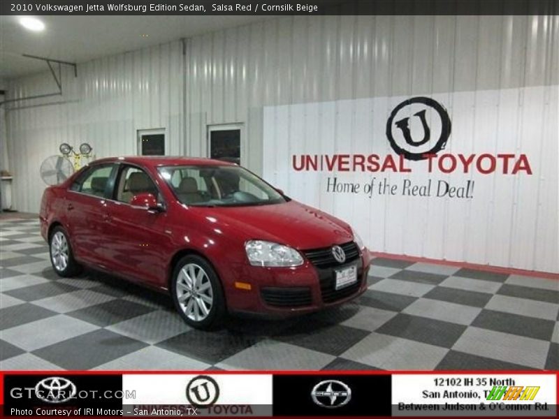 Salsa Red / Cornsilk Beige 2010 Volkswagen Jetta Wolfsburg Edition Sedan