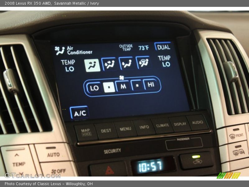 Controls of 2008 RX 350 AWD