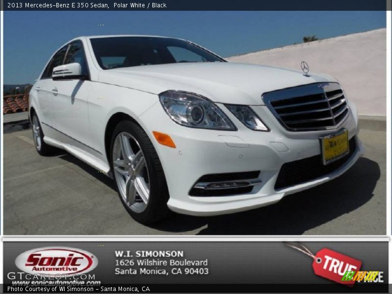 Polar White / Black 2013 Mercedes-Benz E 350 Sedan