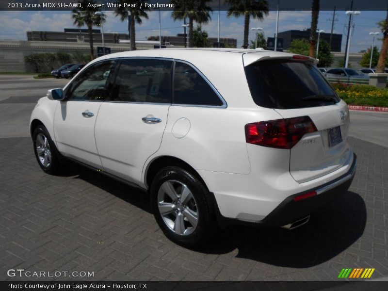 Aspen White Pearl / Parchment 2013 Acura MDX SH-AWD