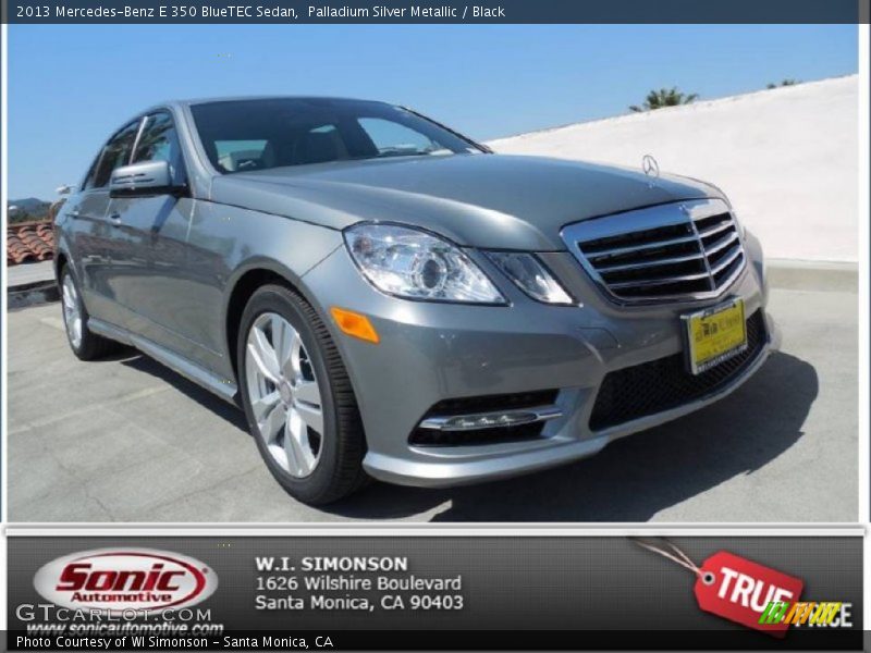 Palladium Silver Metallic / Black 2013 Mercedes-Benz E 350 BlueTEC Sedan