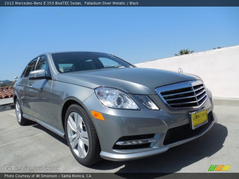 Palladium Silver Metallic / Black 2013 Mercedes-Benz E 350 BlueTEC Sedan