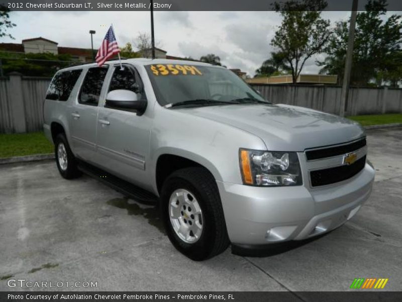 Silver Ice Metallic / Ebony 2012 Chevrolet Suburban LT