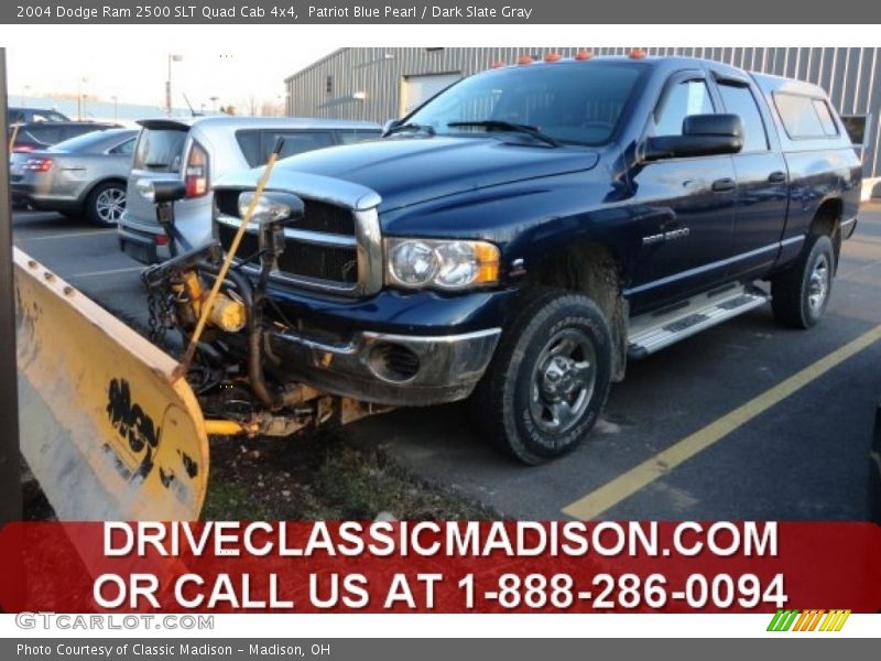 Patriot Blue Pearl / Dark Slate Gray 2004 Dodge Ram 2500 SLT Quad Cab 4x4