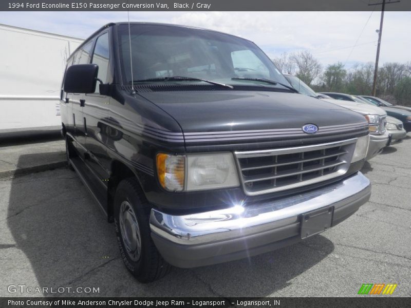 Black / Gray 1994 Ford Econoline E150 Passenger Conversion Van