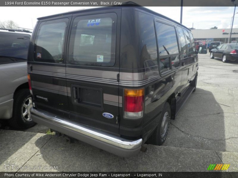 Black / Gray 1994 Ford Econoline E150 Passenger Conversion Van
