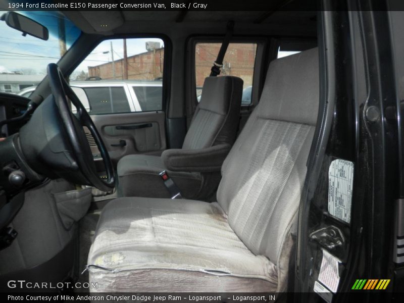 Black / Gray 1994 Ford Econoline E150 Passenger Conversion Van