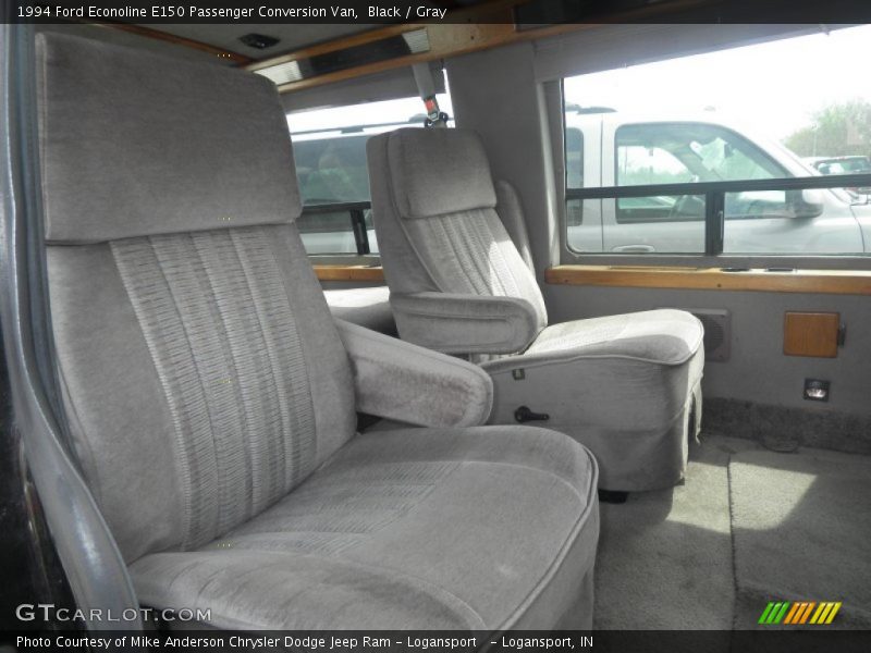 Black / Gray 1994 Ford Econoline E150 Passenger Conversion Van