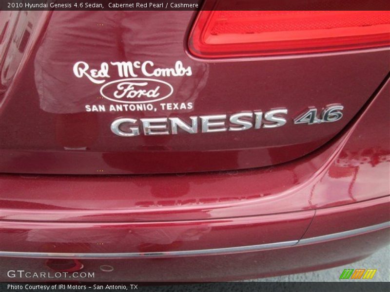 Cabernet Red Pearl / Cashmere 2010 Hyundai Genesis 4.6 Sedan