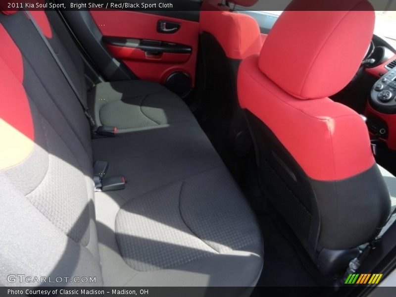 Bright Silver / Red/Black Sport Cloth 2011 Kia Soul Sport
