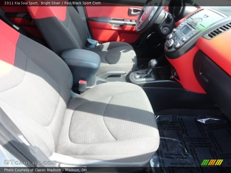 Bright Silver / Red/Black Sport Cloth 2011 Kia Soul Sport