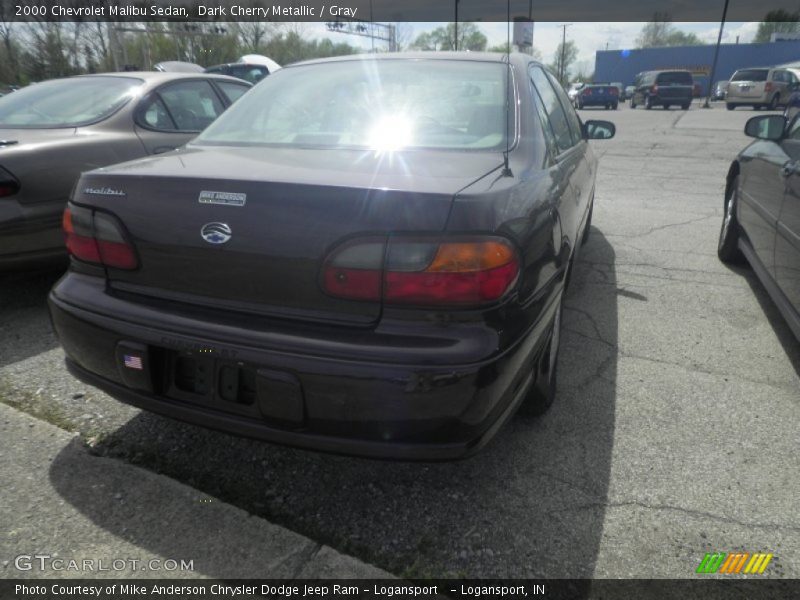 Dark Cherry Metallic / Gray 2000 Chevrolet Malibu Sedan